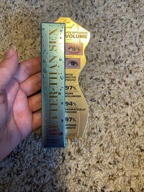 Too Faced Better Than Sex Waterproof Mascara in Teal and Gold Packaging